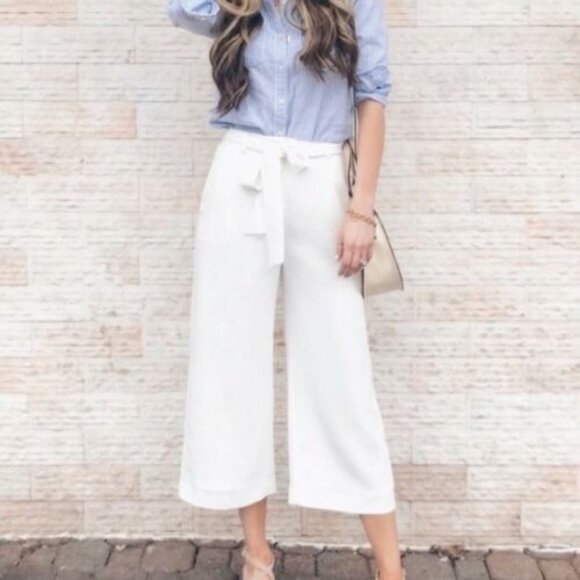 cloth & stone Pants - Cloth & Stone Fray Hem Wide Leg Pants HW8479